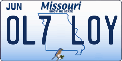 MO license plate OL7L0Y