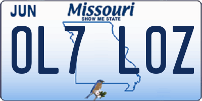 MO license plate OL7L0Z