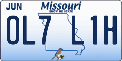 MO license plate OL7L1H