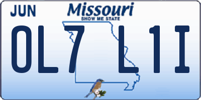 MO license plate OL7L1I