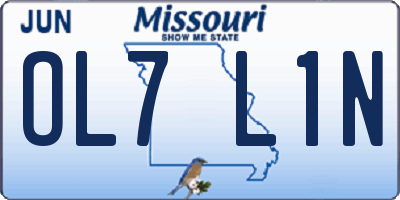 MO license plate OL7L1N