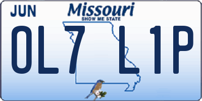 MO license plate OL7L1P