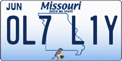 MO license plate OL7L1Y