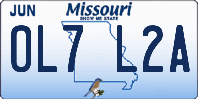 MO license plate OL7L2A