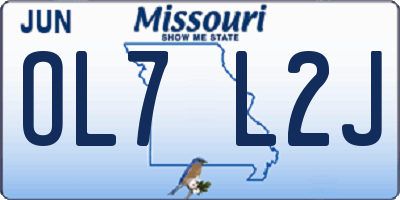 MO license plate OL7L2J