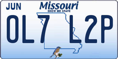 MO license plate OL7L2P