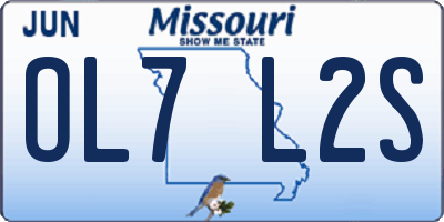 MO license plate OL7L2S