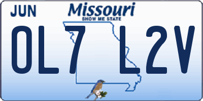 MO license plate OL7L2V