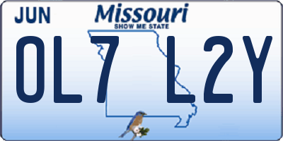 MO license plate OL7L2Y