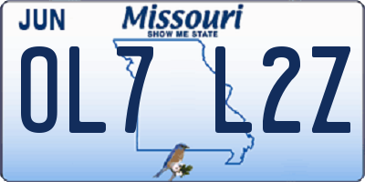 MO license plate OL7L2Z