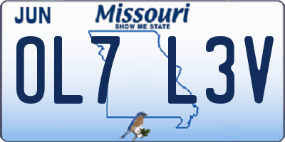 MO license plate OL7L3V