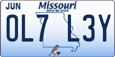 MO license plate OL7L3Y