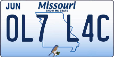 MO license plate OL7L4C