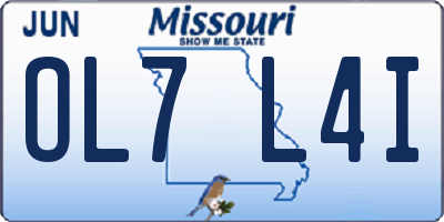 MO license plate OL7L4I