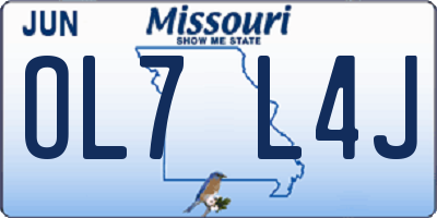 MO license plate OL7L4J