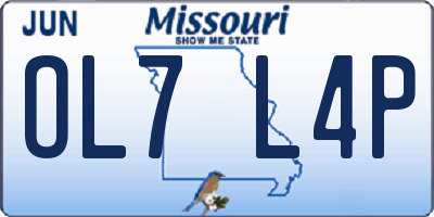 MO license plate OL7L4P
