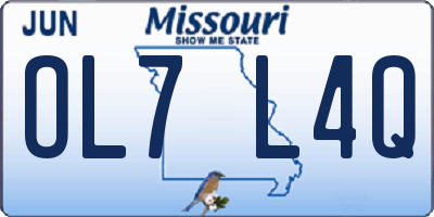 MO license plate OL7L4Q