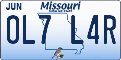 MO license plate OL7L4R