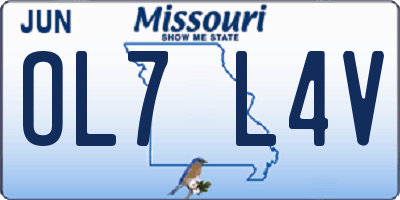 MO license plate OL7L4V