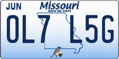 MO license plate OL7L5G