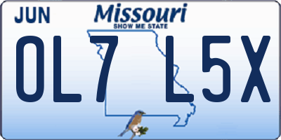 MO license plate OL7L5X