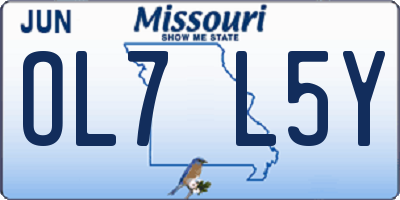 MO license plate OL7L5Y