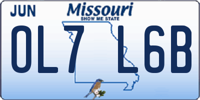 MO license plate OL7L6B