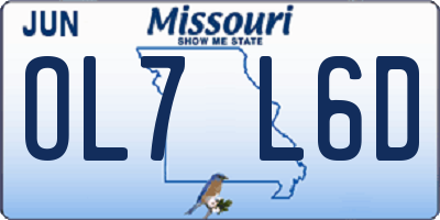 MO license plate OL7L6D