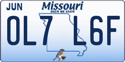 MO license plate OL7L6F