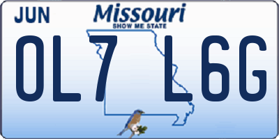 MO license plate OL7L6G