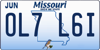 MO license plate OL7L6I