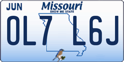 MO license plate OL7L6J