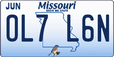 MO license plate OL7L6N