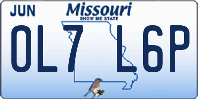 MO license plate OL7L6P
