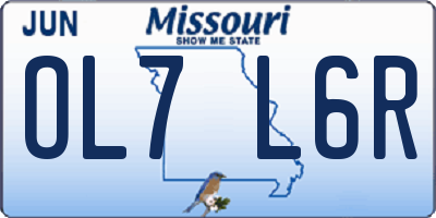 MO license plate OL7L6R