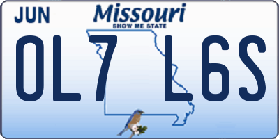 MO license plate OL7L6S