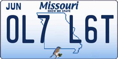 MO license plate OL7L6T