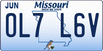 MO license plate OL7L6V