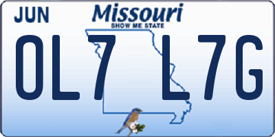 MO license plate OL7L7G