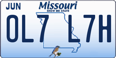 MO license plate OL7L7H