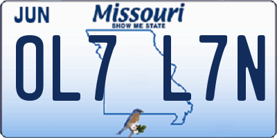 MO license plate OL7L7N
