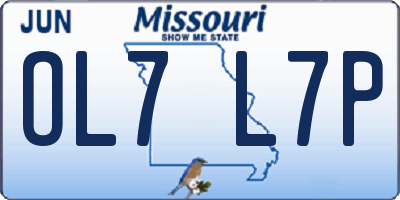 MO license plate OL7L7P