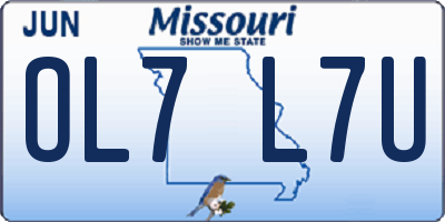 MO license plate OL7L7U