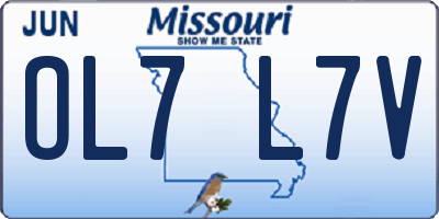 MO license plate OL7L7V
