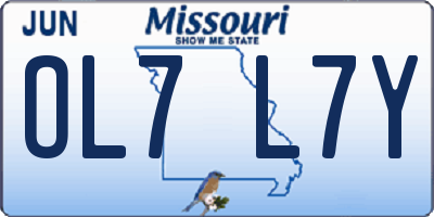 MO license plate OL7L7Y