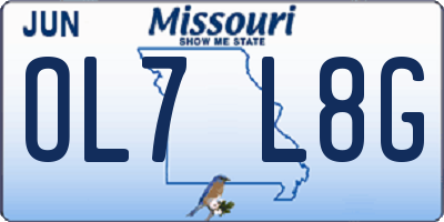 MO license plate OL7L8G