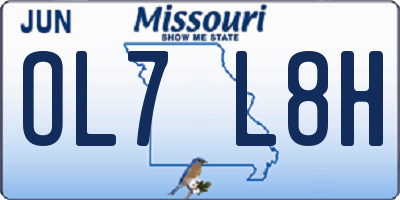 MO license plate OL7L8H