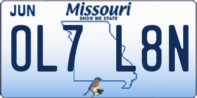 MO license plate OL7L8N
