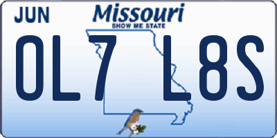 MO license plate OL7L8S