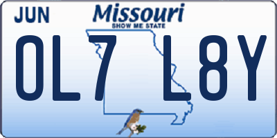 MO license plate OL7L8Y